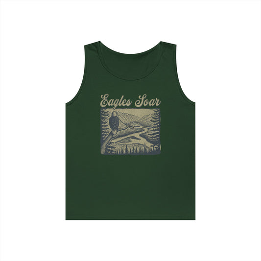 Eagles Soar Unisex Heavy Cotton Tank Top – Outdoor Adventure Wear