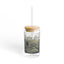 The Nerdy Birder Eagle's Soar 16oz Sipper Glass With Bamboo Lid