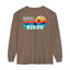 Easily Distracted by Birds Sunset on Back Long Sleeve Tee