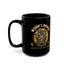 Wisdom's Whisper Listen to the Owl Withing – 11oz & 15oz Black Coffee Cup for Inspiration and Motivation