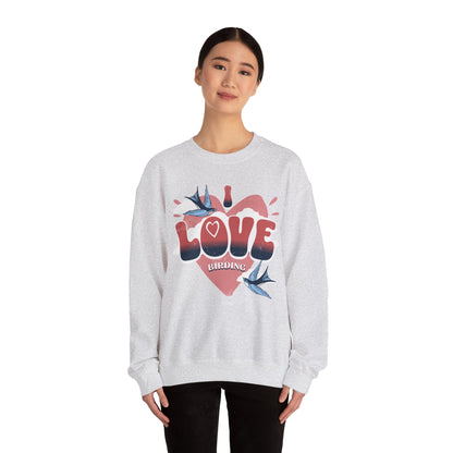 I Love Birding Unisex Heavy Blend™ Crewneck Sweatshirt