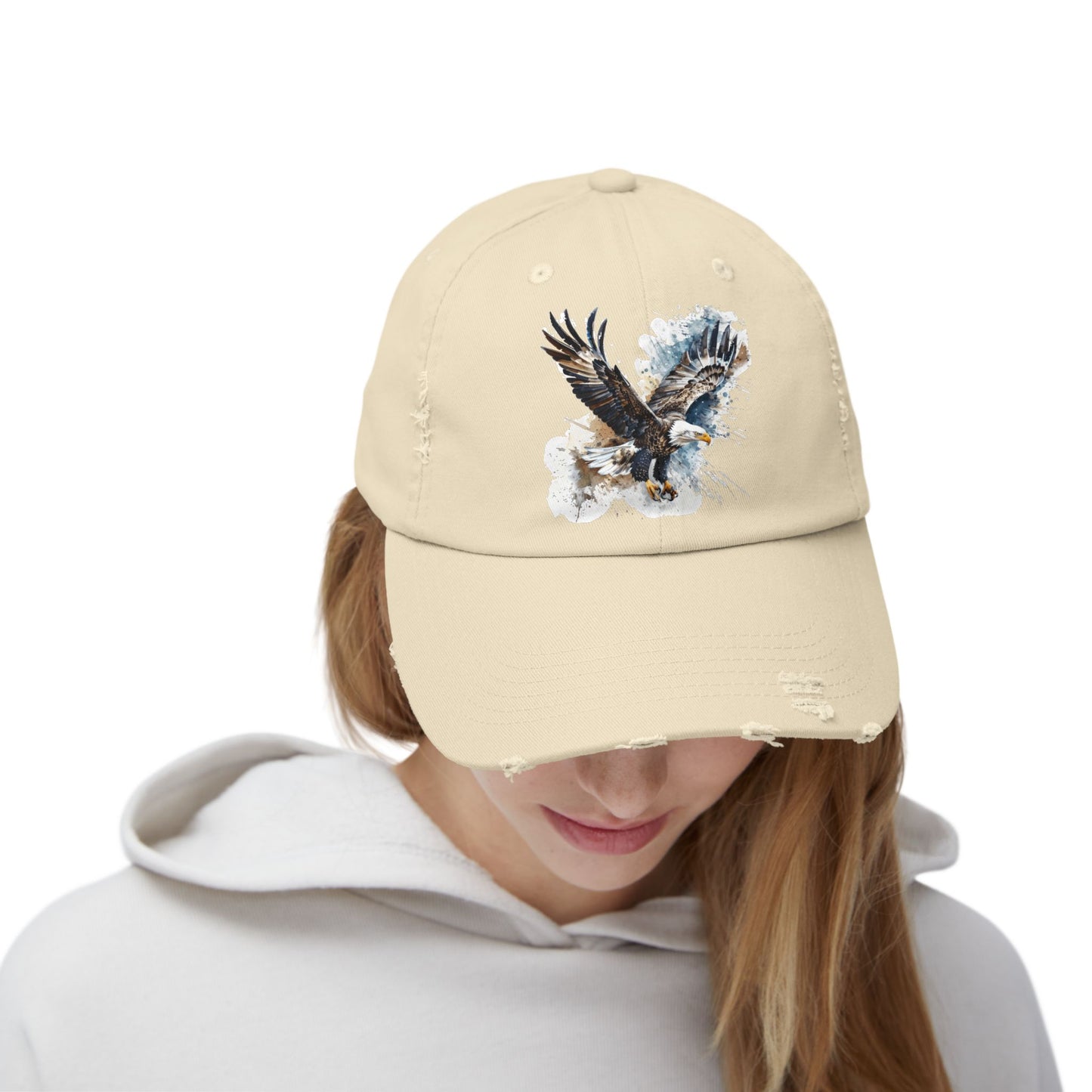 The Nerdy Birder Eagle Vintage Style Hat - Unisex Distressed Cap