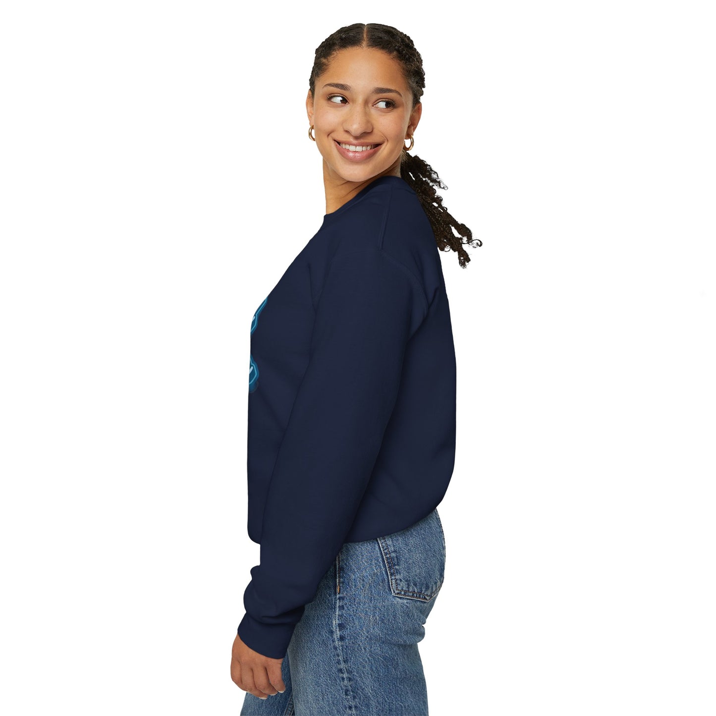 Bird Watcher Teal Graphic Unisex Crewneck Sweatshirt
