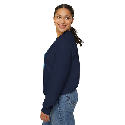Bird Watcher Teal Graphic Unisex Crewneck Sweatshirt