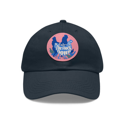The Nerdy Birder - "Calm The Flock Down" Dad Hat, Leather Patch Cap, Perfect Gift for Dads, Nature Lovers, Casual Style Cap, Summer Accessories