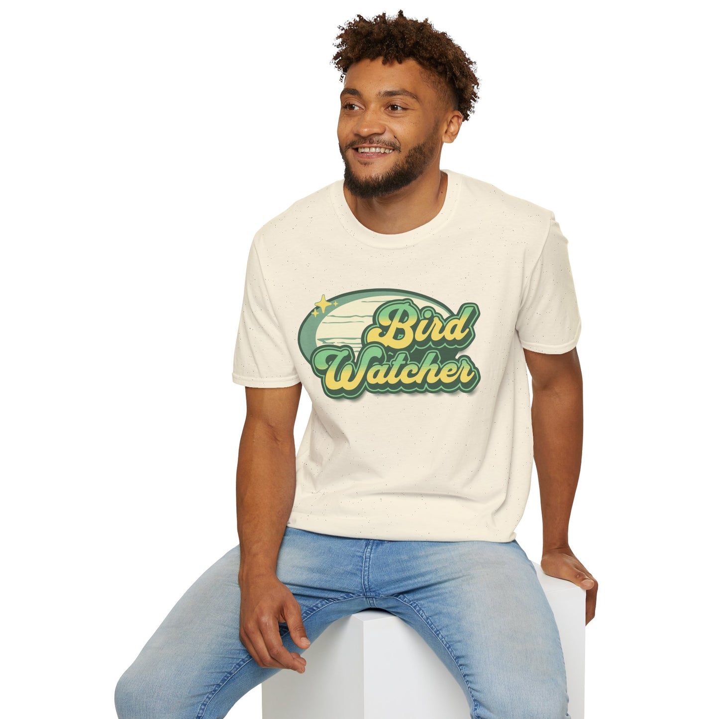 Bird Watcher Unisex Softstyle T-Shirt - Retro Vibe Tee for Casual Wear