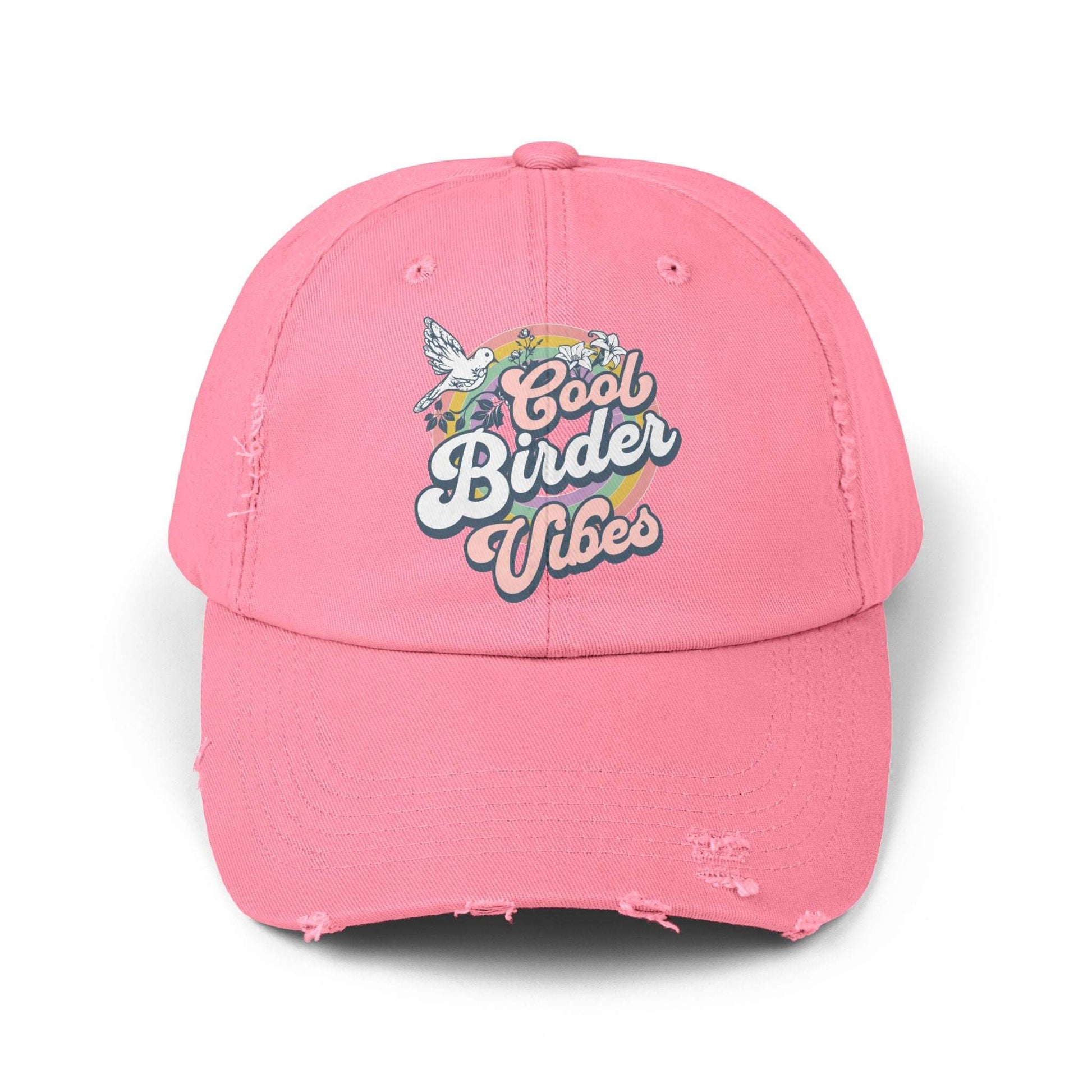 The Nerdy Birder Cool Birder Vibes Vintage Style Hat - Unisex Distressed Cap