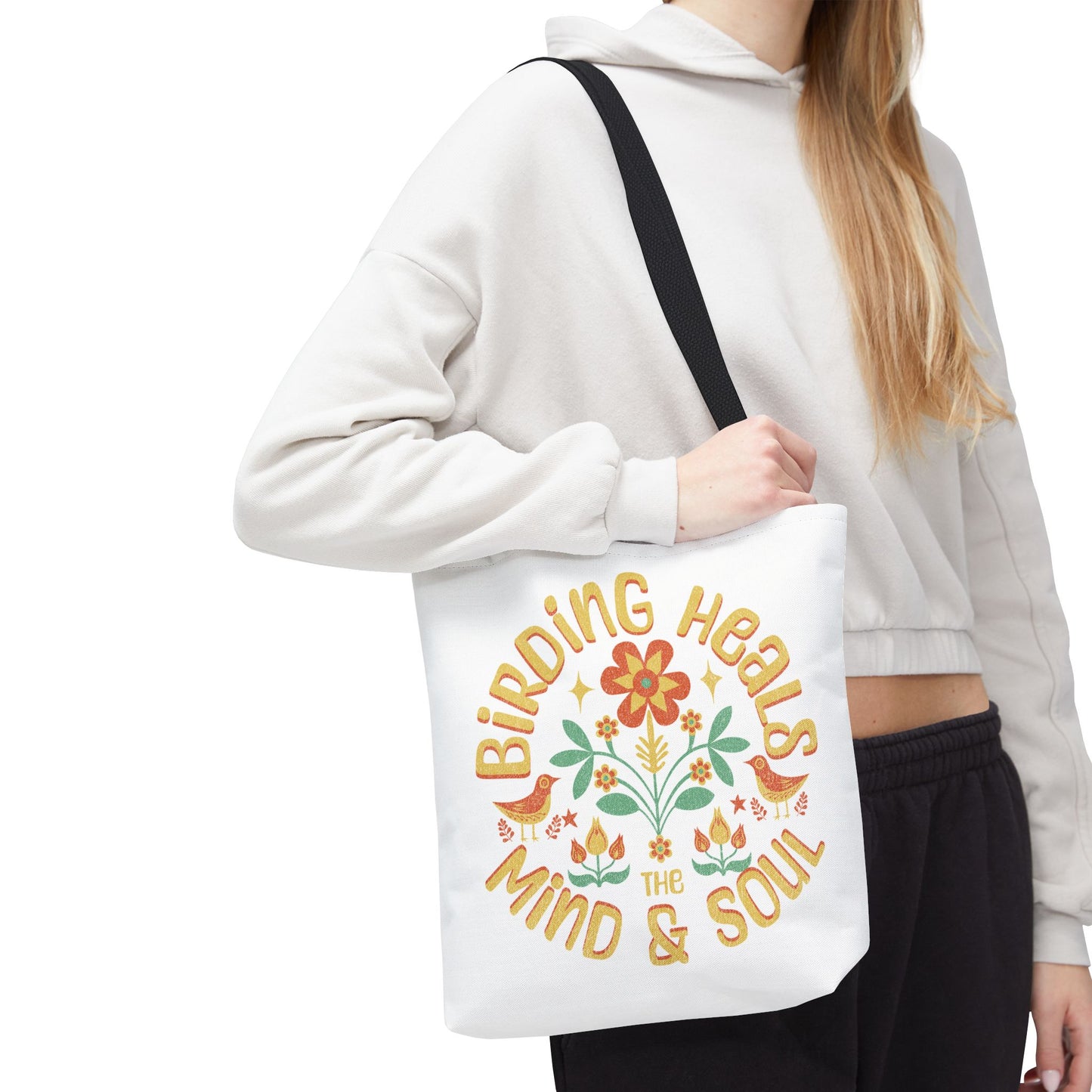 Birding Heals Tote Bag - Inspirational Eco-Friendly Carryall for Nature Lovers