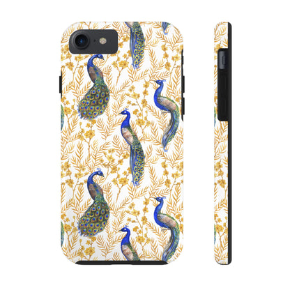Elegant Peacock Tough Phone Case - Stylish Protection for Nature Lovers