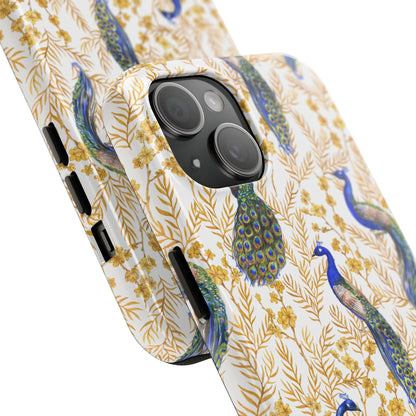 Elegant Peacock Tough Phone Case - Stylish Protection for Nature Lovers