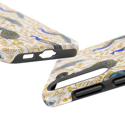 Elegant Peacock Tough Phone Case - Stylish Protection for Nature Lovers