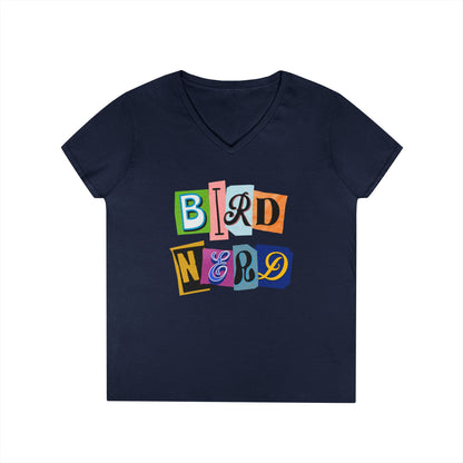 Bird Nerd Ladies' V-Neck T-Shirt