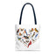 Bird Lovers Tote Bag - Colorful Heart Design for Nature Enthusiasts