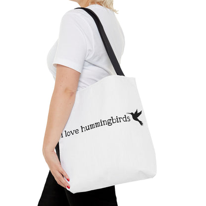 Eco-Friendly Tote Bag - "I Love Hummingbirds" - Perfect for Nature Lovers