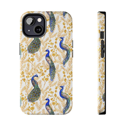 Elegant Peacock Tough Phone Case - Stylish Protection for Nature Lovers