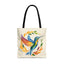 Hummingbird Rainbow Tote Bag - Natural color