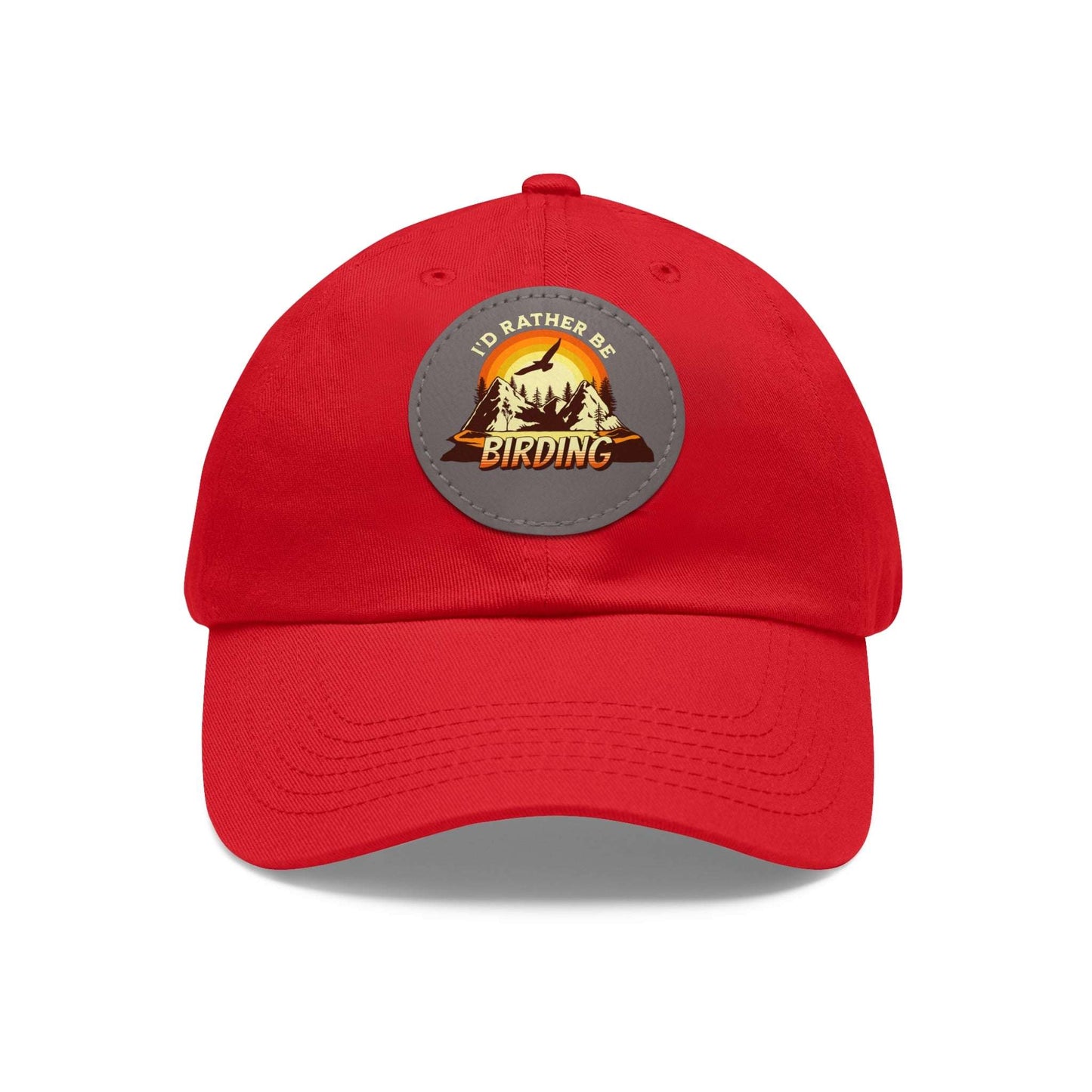 The Nerdy Birder - "I'd Rather be Birding" Dad Hat, Leather Patch Cap, Perfect Gift for Dads, Nature Lovers, Casual Style Cap, Summer Accessories