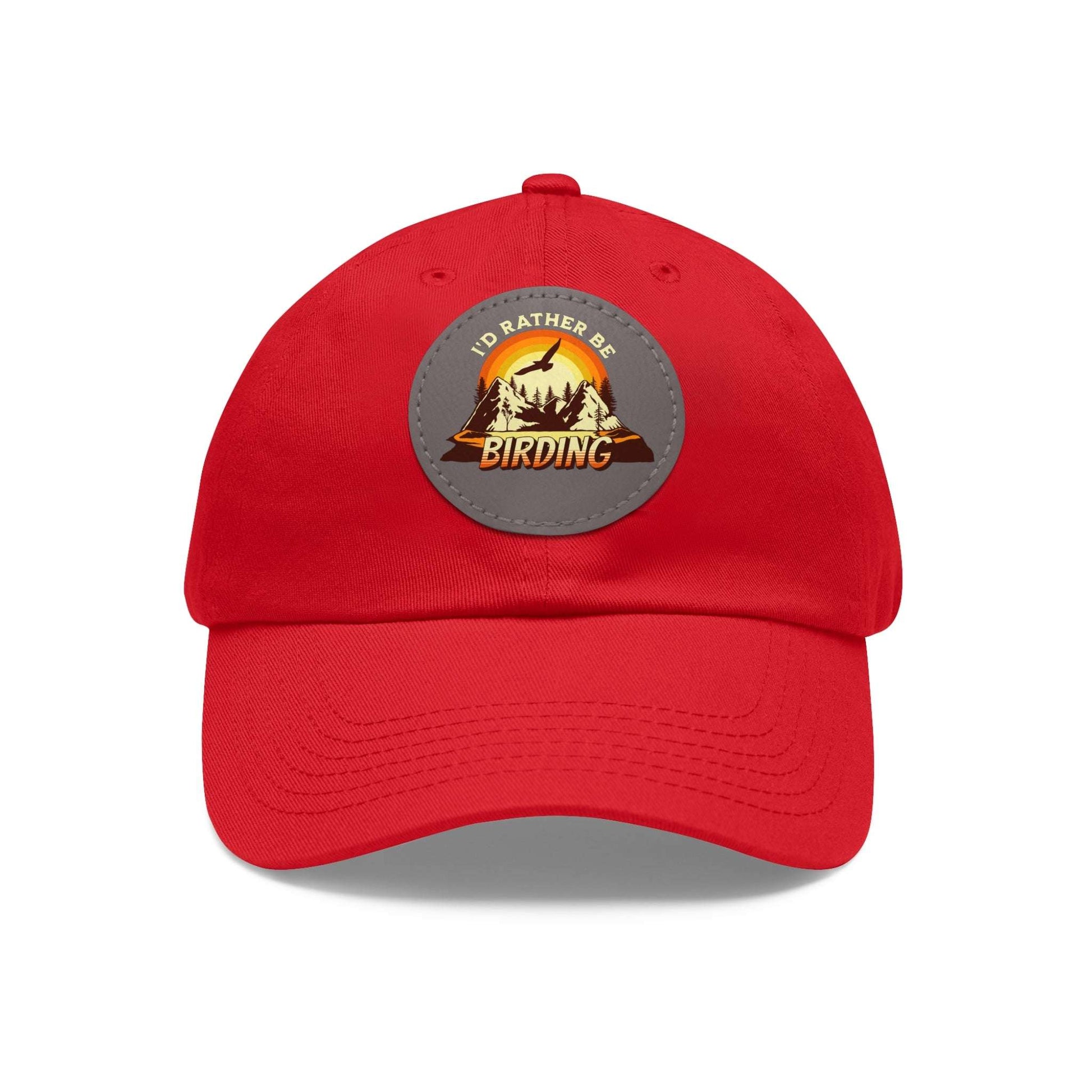 The Nerdy Birder - "I'd Rather be Birding" Dad Hat, Leather Patch Cap, Perfect Gift for Dads, Nature Lovers, Casual Style Cap, Summer Accessories