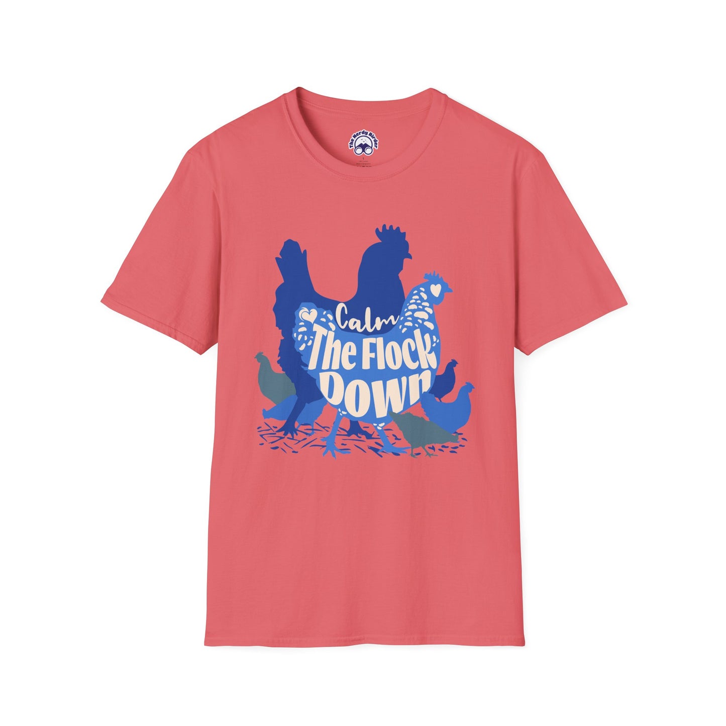 Calm The Flock Down Unisex Softstyle T-Shirt - Retro Vibe Tee for Casual Wear