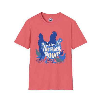 Calm The Flock Down Unisex Softstyle T-Shirt - Retro Vibe Tee for Casual Wear