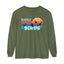 Easily Distracted by Birds Retro Sunset Long Sleeve Tee