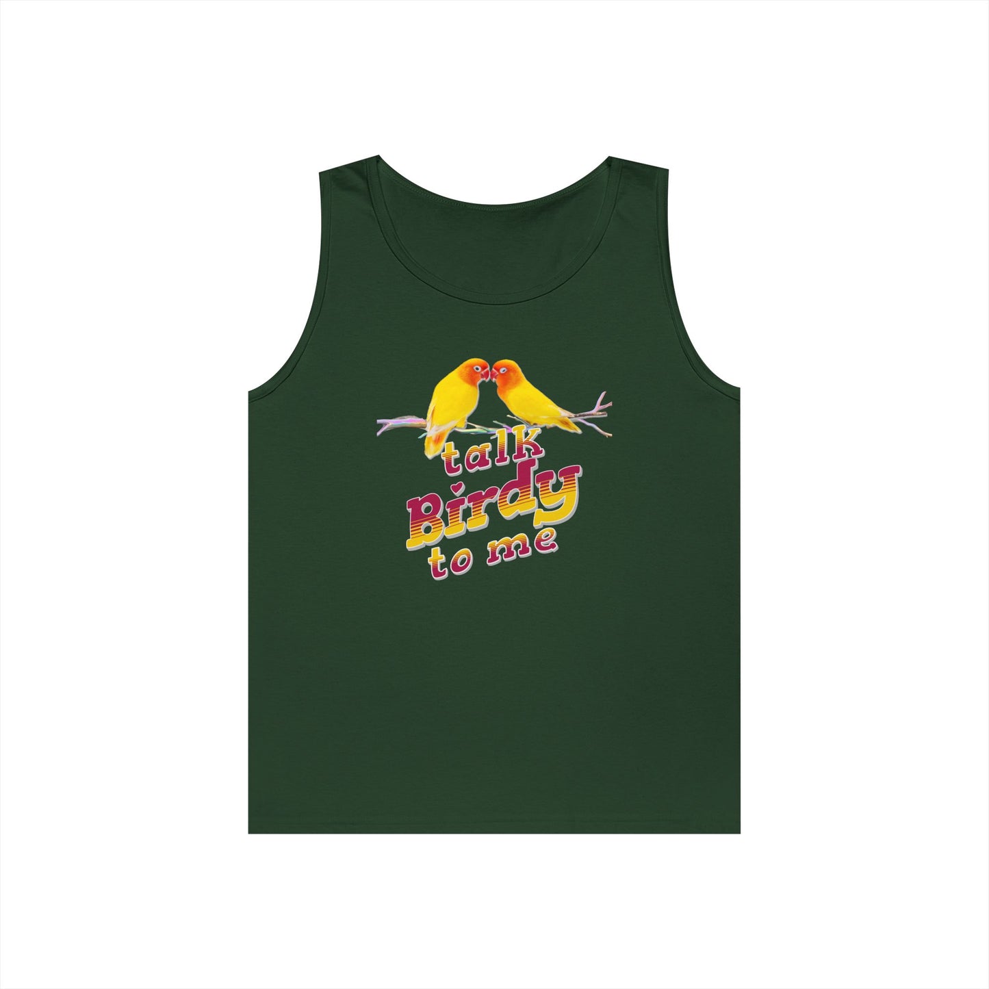 Talk Birdy To Me Tank Top, Gift for Bird Lovers, Unisex Summer Wear, Nature Lover's Apparel, Fun Casual Tank