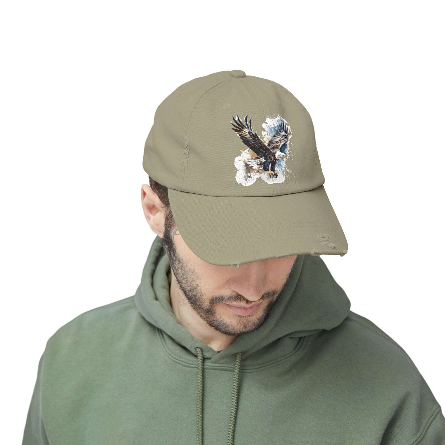 The Nerdy Birder Eagle Vintage Style Hat - Unisex Distressed Cap