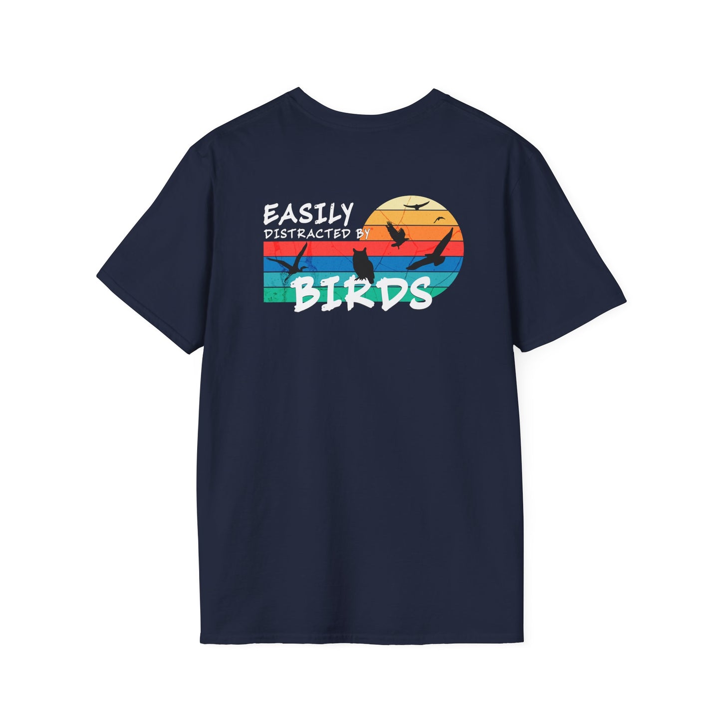 Easily Distracted by Birds – Sunset Back Graphic T-Shirt
