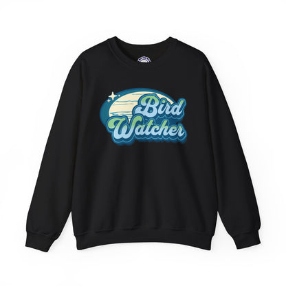 Bird Watcher Teal Graphic Unisex Crewneck Sweatshirt