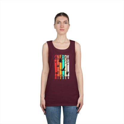 I'm A Nerdy Birder Tank Top, Gift for Bird Lovers, Unisex Summer Wear, Nature Lover's Apparel, Fun Casual Tank