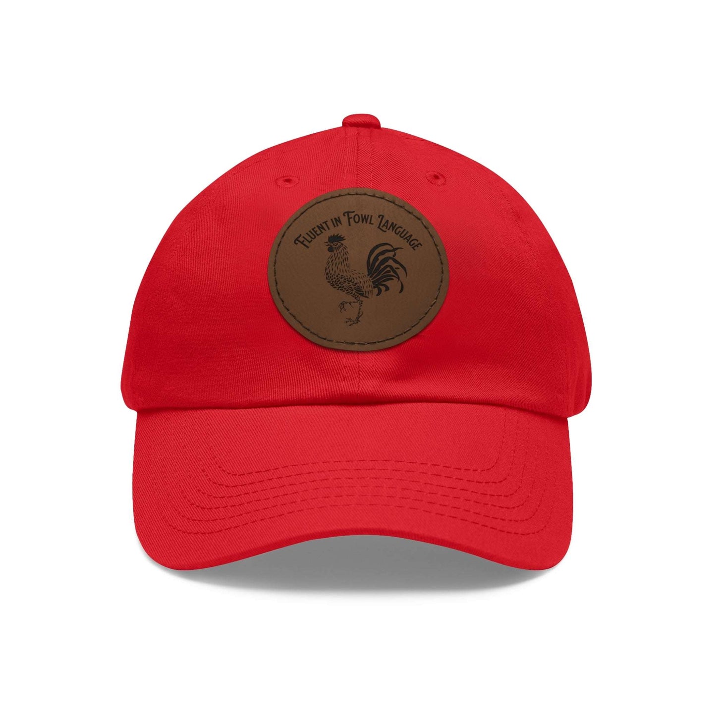 The Nerdy Birder - "Fluent in Fowl Language"  Dad Hat, Leather Patch Cap, Perfect Gift for Dads, Nature Lovers, Casual Style Cap, Summer Accessories