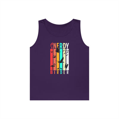 I'm A Nerdy Birder Tank Top, Gift for Bird Lovers, Unisex Summer Wear, Nature Lover's Apparel, Fun Casual Tank