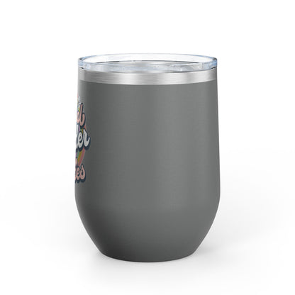 Cool Birder Vibes Wine Tumbler - 12oz Insulated Drinkware for Nature Lovers