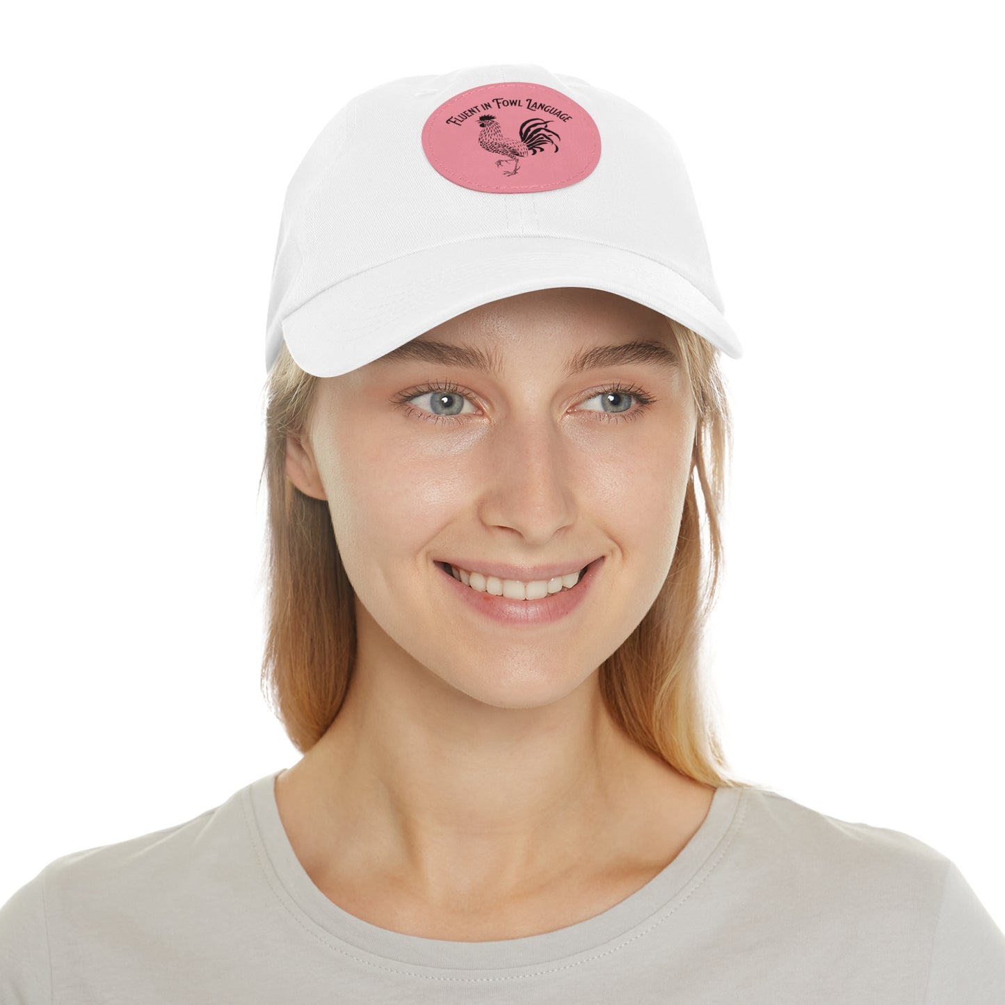 The Nerdy Birder - "Fluent in Fowl Language"  Dad Hat, Leather Patch Cap, Perfect Gift for Dads, Nature Lovers, Casual Style Cap, Summer Accessories
