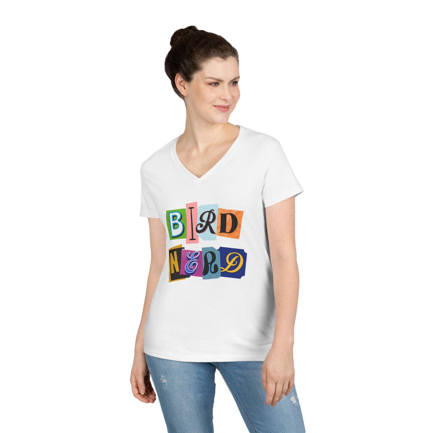 Bird Nerd Ladies' V-Neck T-Shirt