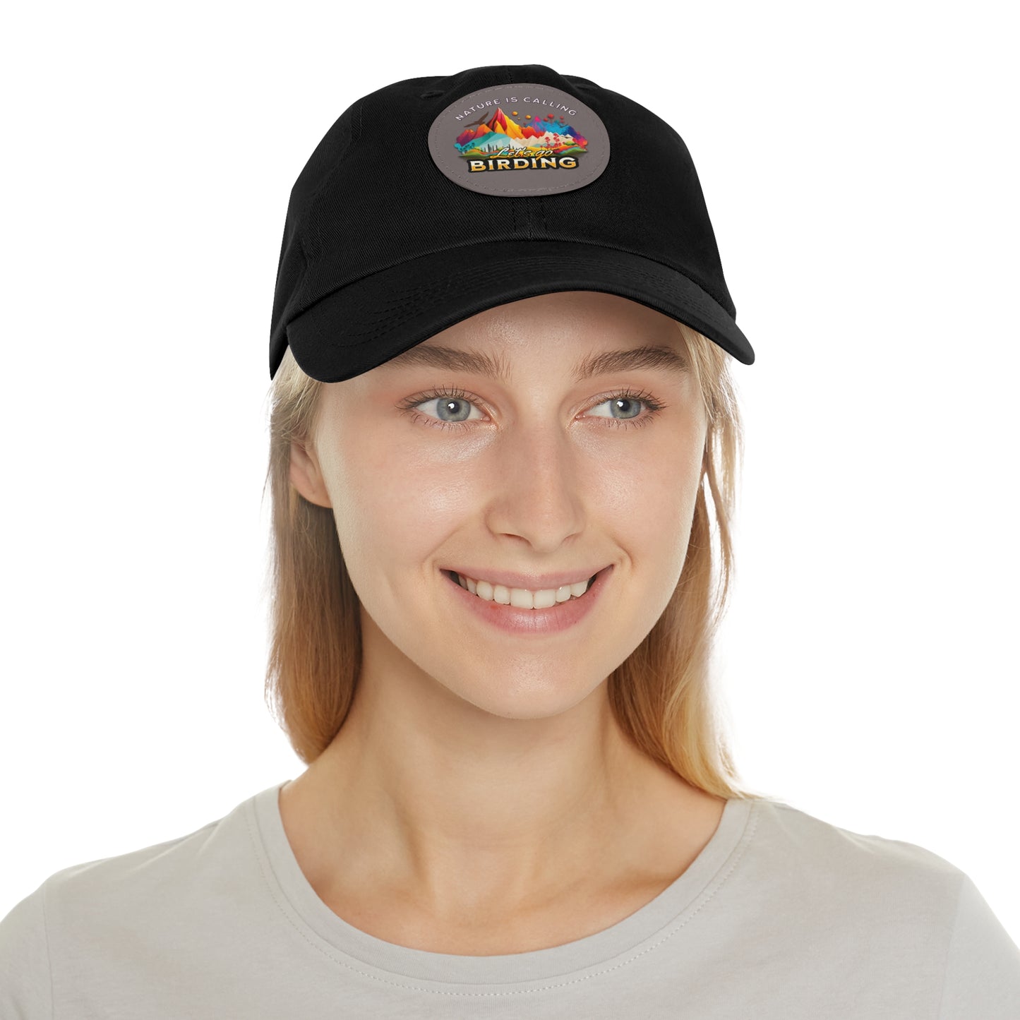 The Nerdy Birder - "Let's Go Birding"  Dad Hat, Leather Patch Cap, Perfect Gift for Dads, Nature Lovers, Casual Style Cap, Summer Accessories