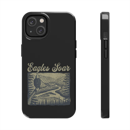 The Nerdy Birder - Eagles Soar Tough Phone Case, Nature Lover Gift, Hiking Accessory, Wildlife Enthusiast, Adventure Protection Case