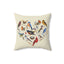 Bird Heart Square Pillow Decorative Home Accents