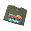 Easily Distracted by Birds Retro Sunset Crewneck Sweatshirt