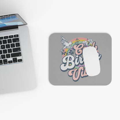 Cool Birder Vibes Mouse Pad - Stylish Desk Accessory for Bird Lovers