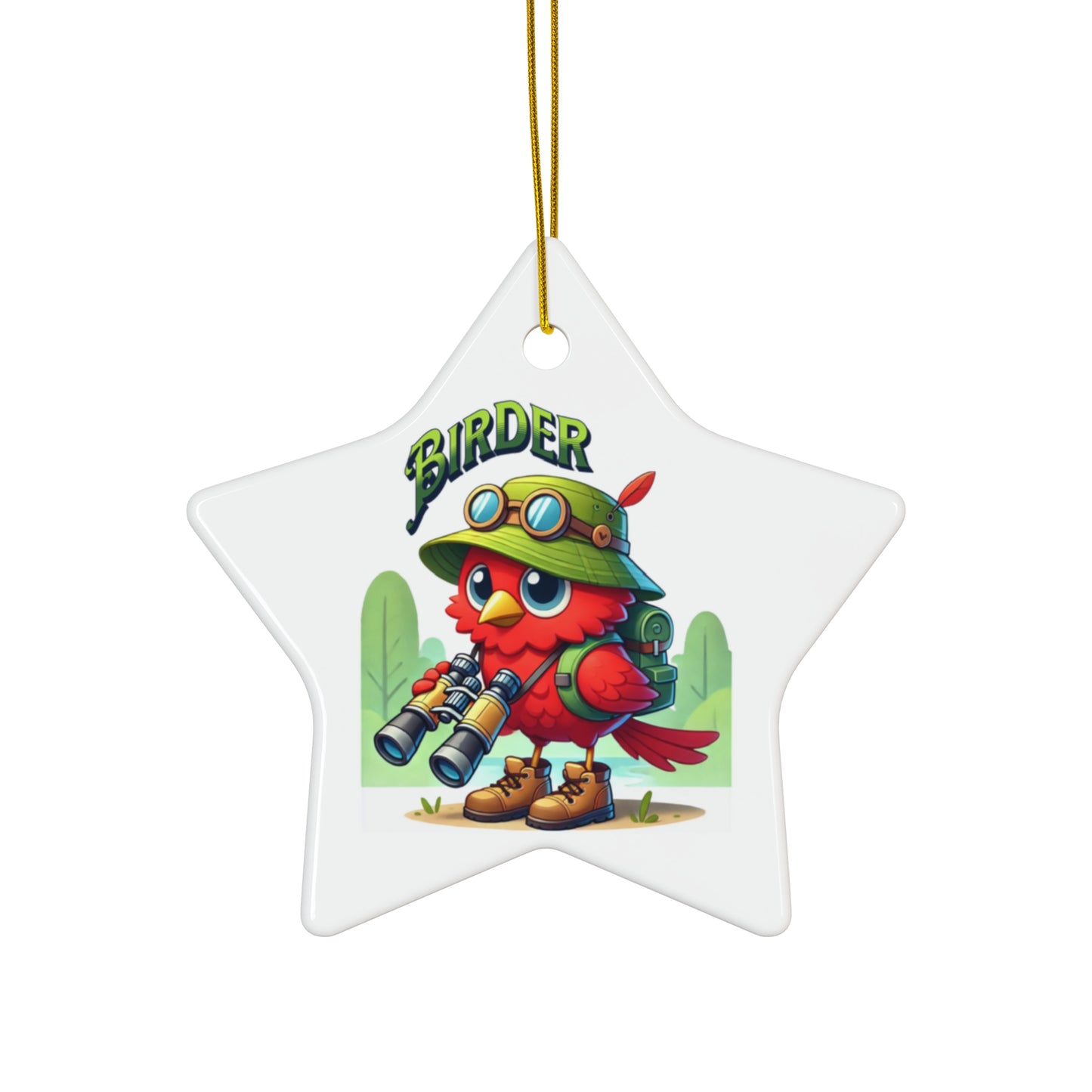 Trevor The Nerdy Birder Ornament — 4 Shape Options