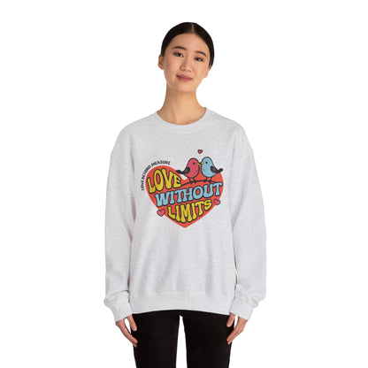 Love Without Limits Crewneck Sweatshirt | Unisex Heavy Blend™ | Cozy Gift for Couples