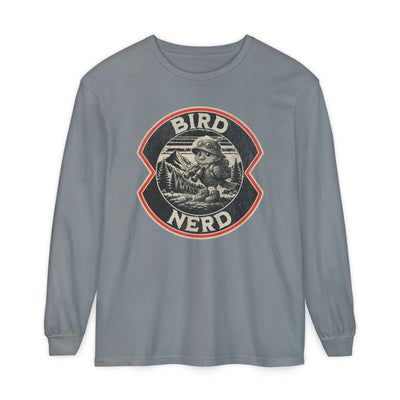 Bird Nerd Retro Long Sleeve Tee