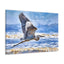 Soothing Coastal Canvas Gallery Wraps featuring Majestic Heron in Flight