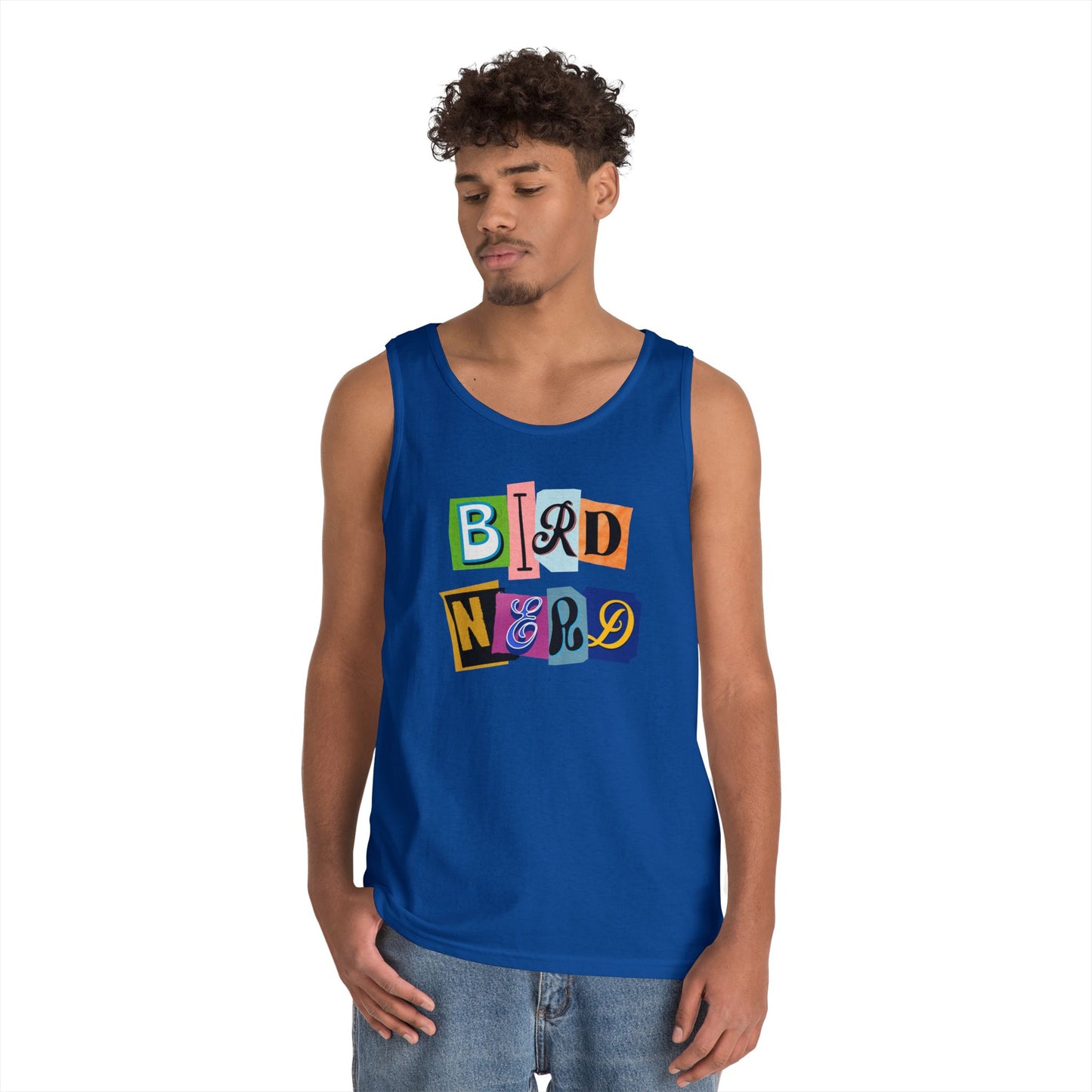The Nerdy Birder Bird Nerd Tank Top, Gift for Bird Lovers, Unisex Summer Wear, Nature Lover's Apparel, Fun Casual Tank