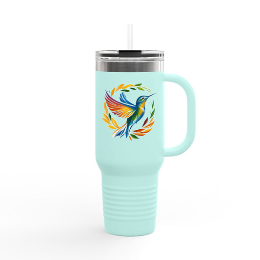 Hummingbird Rainbow Insulated Travel Mug, 40oz