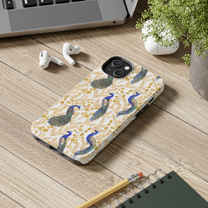 Elegant Peacock Tough Phone Case - Stylish Protection for Nature Lovers
