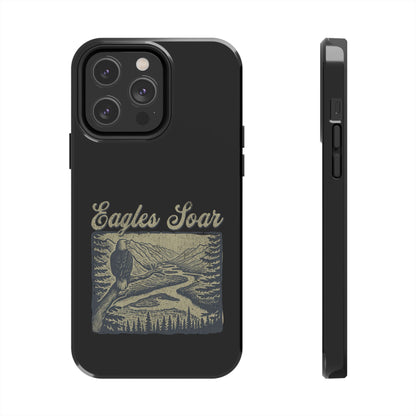 The Nerdy Birder - Eagles Soar Tough Phone Case, Nature Lover Gift, Hiking Accessory, Wildlife Enthusiast, Adventure Protection Case