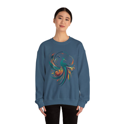 Elegant Peacock Design Unisex Crewneck Sweatshirt