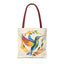 Hummingbird Rainbow Tote Bag - Natural color